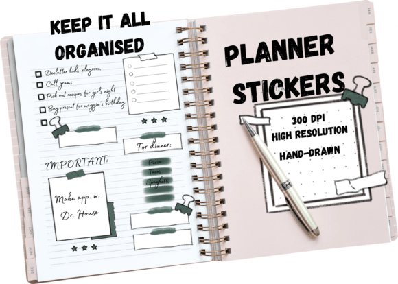 Download Printable Planner Stickers Eve Evergreen - Stickers Collection