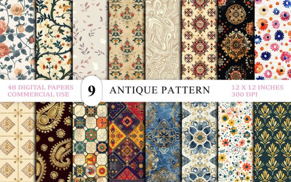 Download Antique Bloom Pattern Texture Background - Texture background Collection