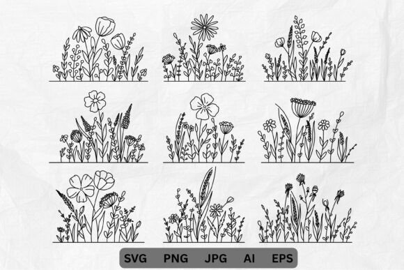 Download Wildflowers Sublimation SVG - Wild Collection