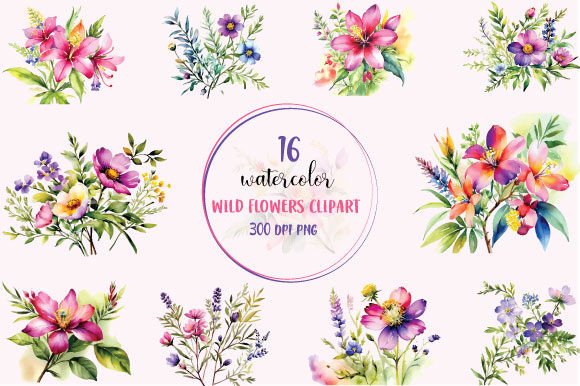 Download Wild Flowers Sublimation Clipart - Wild Collection