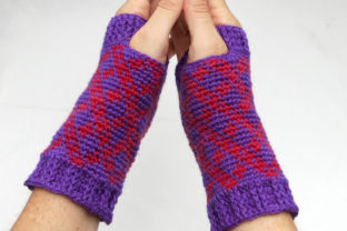 Download Women's Checkers Fingerless Mitts - Mitts Collection