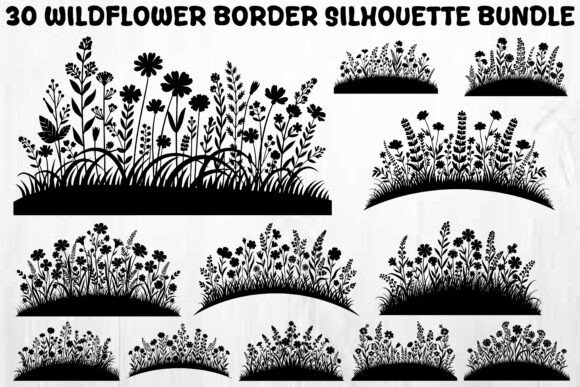 Download Wildflower Border SVG Bundle - Wild Collection