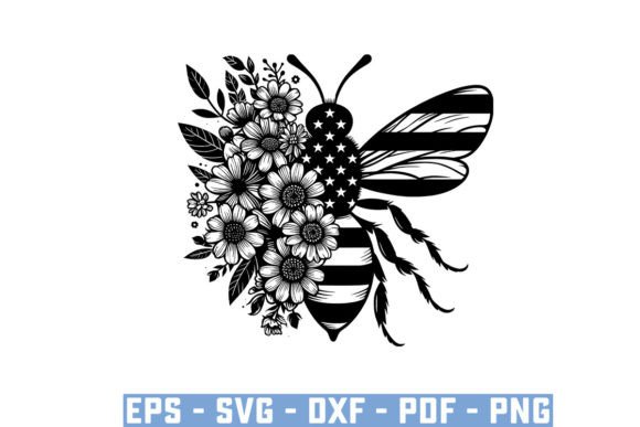 Download Gift Bee with Flowers Funny Vector Files - Premium Resources