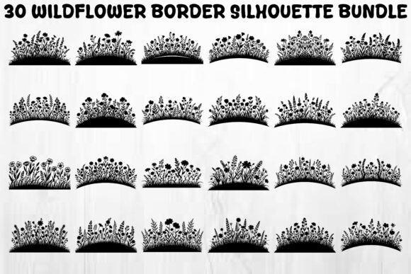 Download Wildflower Border SVG Bundle - Wild Collection