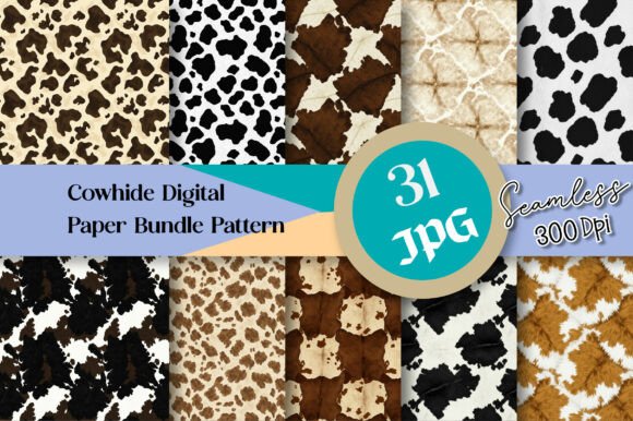 Download Cowhide Seamless Digital Paper Bundle - Hide Collection
