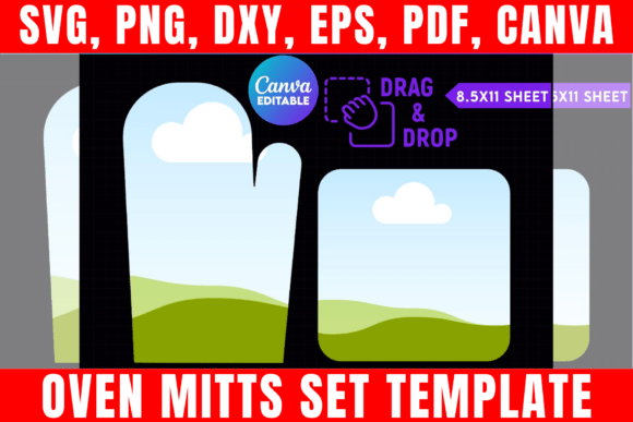 Download Oven Mitts Set Canva Template - Mitts Collection