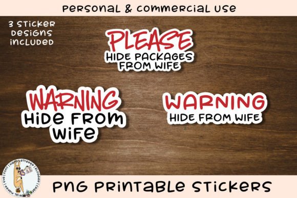 Download Hide from Wife Printable Funny Stickers - Stickers Collection