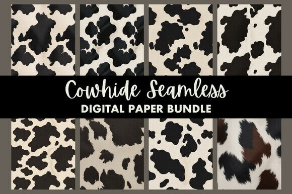 Download Cowhide Seamless Digital Paper Bundle - Hide Collection