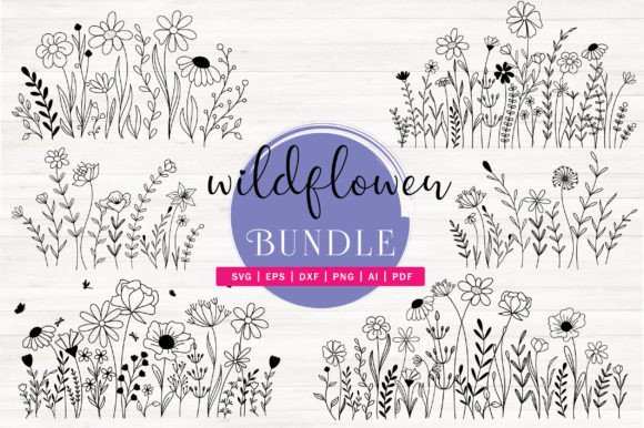 Download Wild Flowers Outline Ilustrator - Wild Collection