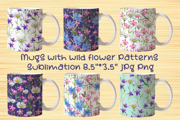 Download Mugs with Wildflowers Sublimation - Wild Collection