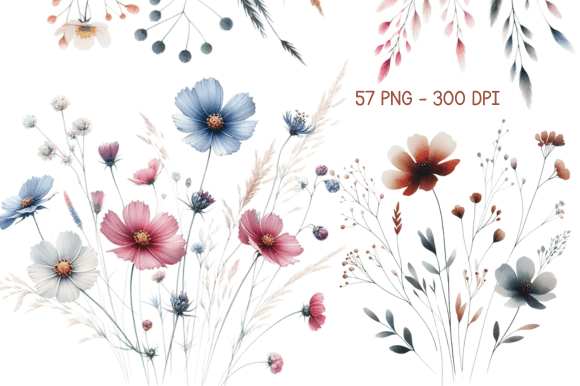 Download Watercolor Wild Flowers Sublimation PNG - Wild Collection